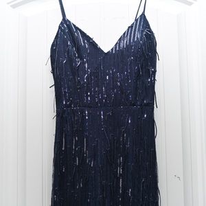 City Vibe Navy Evening Gown